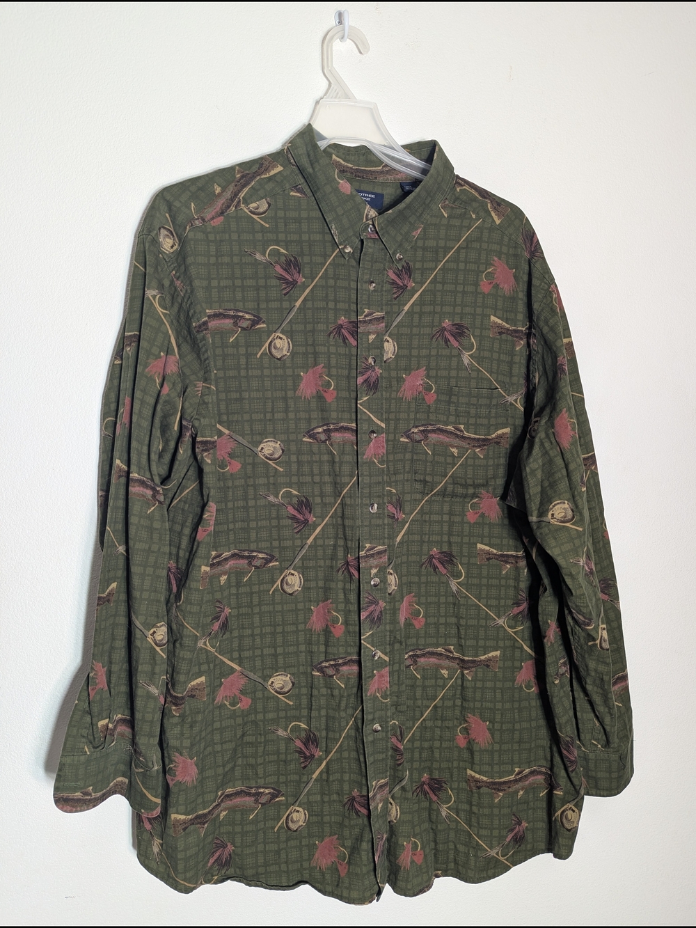 Roundtree & Yorke Mens Button Down Shirt Fly‎ Fishing Fisherman Outdoor Tall 3XT